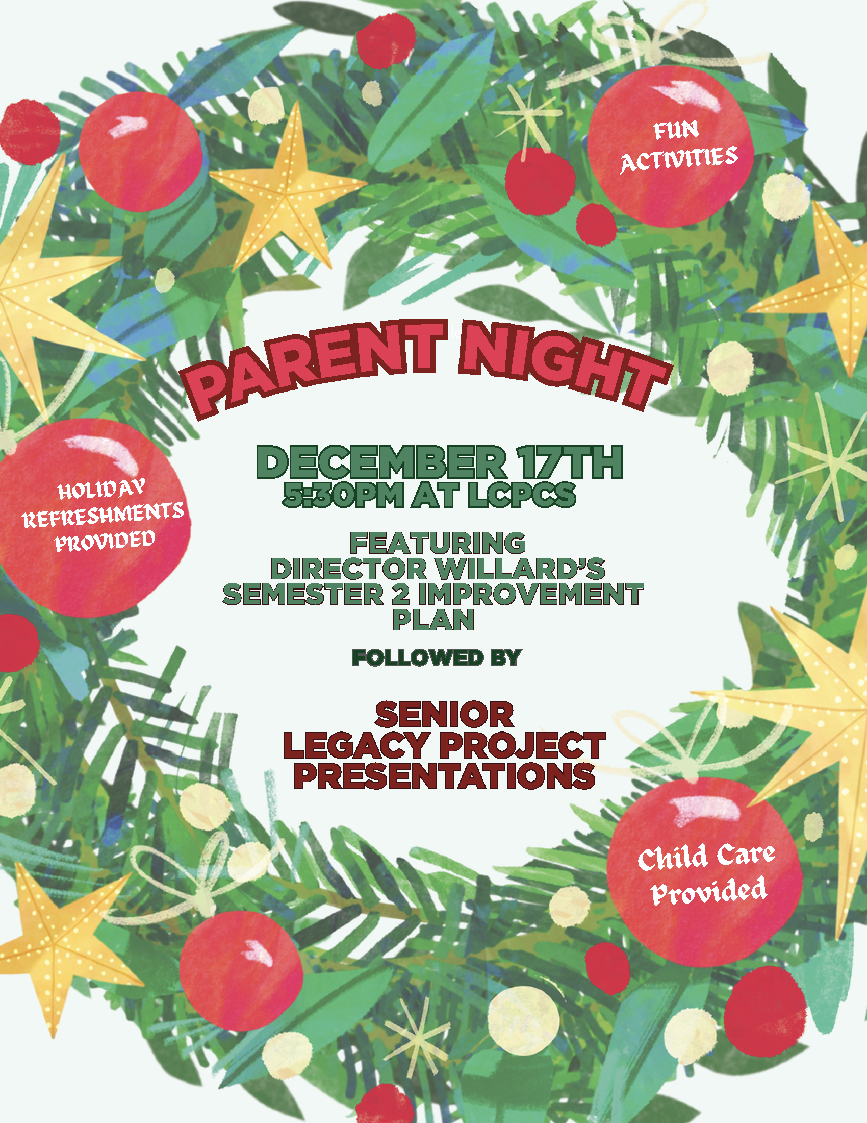 LCPCS Parent Night Dec 17, 2025