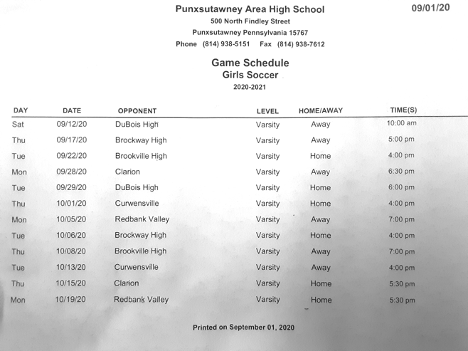 Schedule image