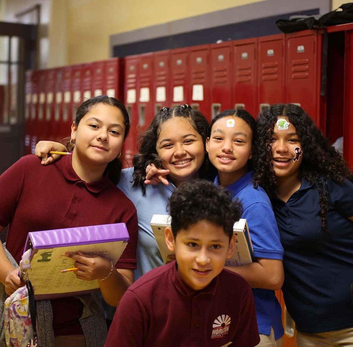 HSA Denison students in the hallway