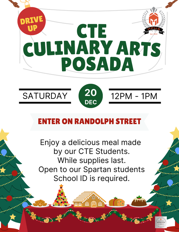 CTE Culinary Arts Posada Flyer