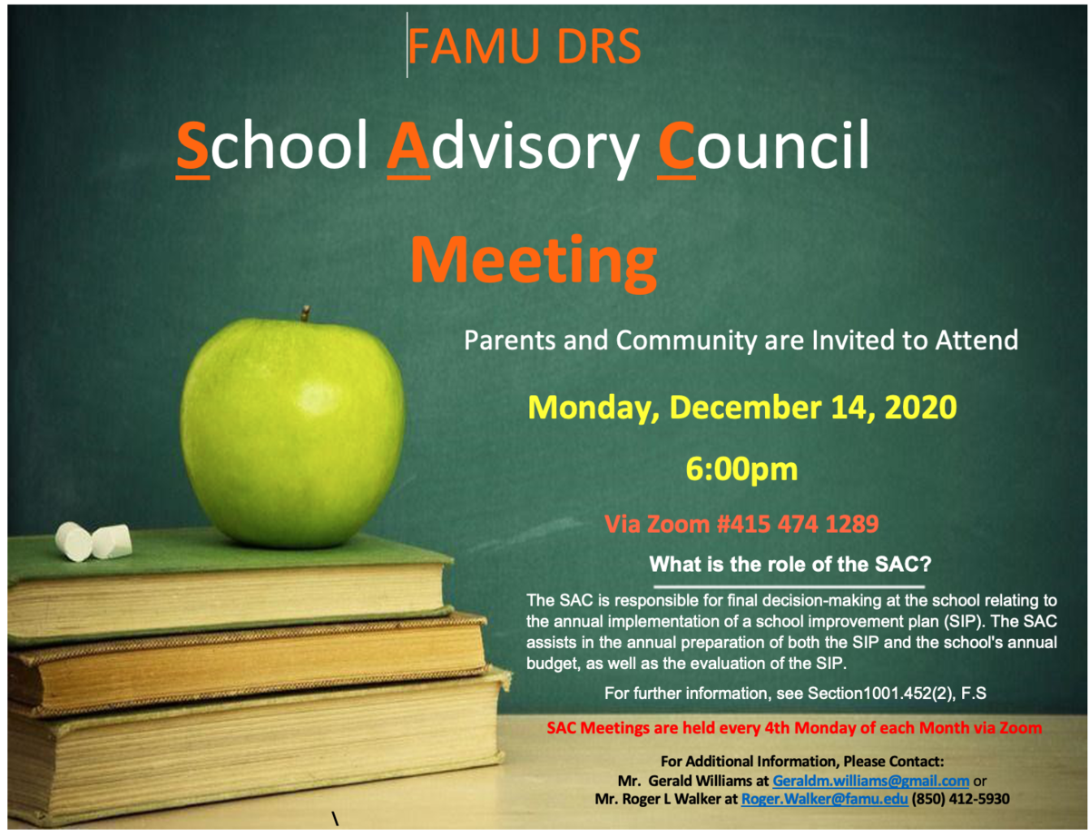 December SAC Meeting Flyer