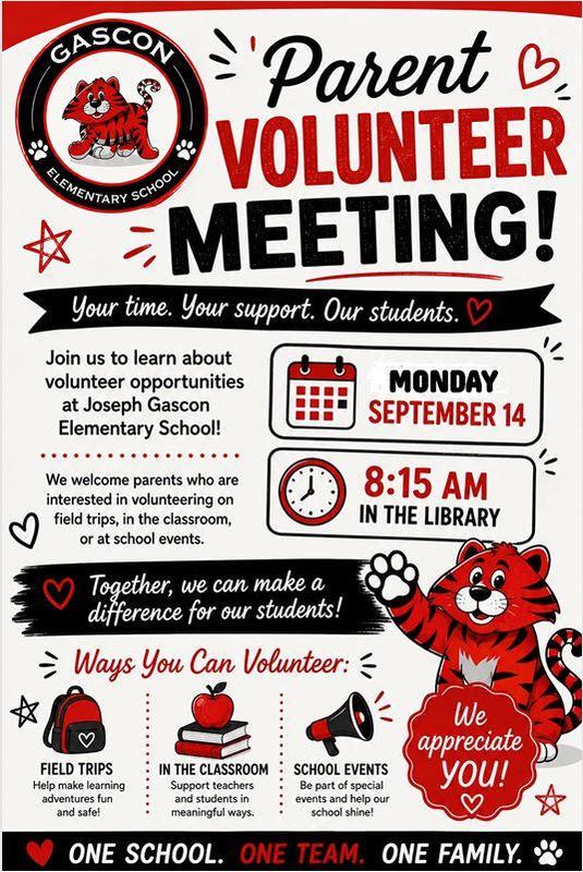 parent volunteer flyer