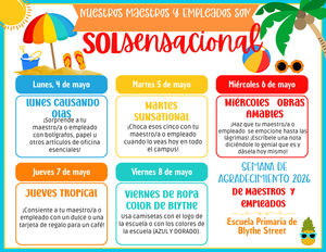 Staff Appreciation Flyer in Spanish