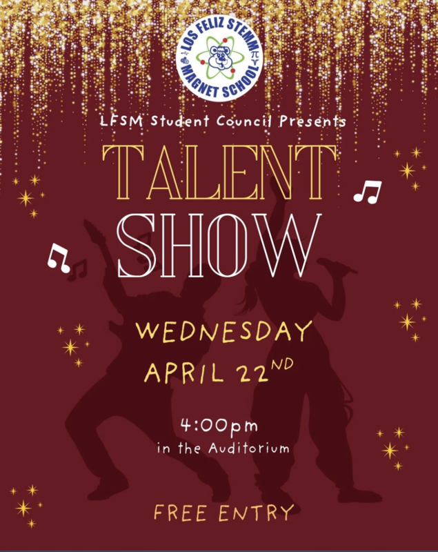 Talent show on 4.22.26@ 4pm