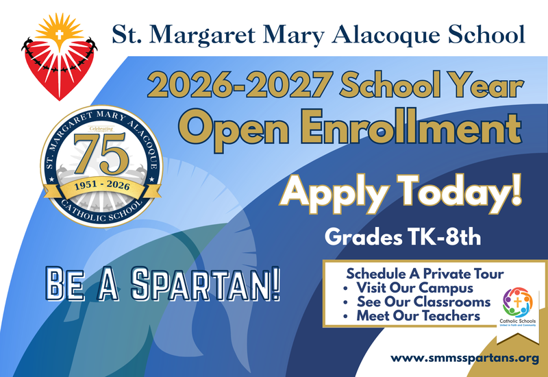 blue colored banner with enrollment information