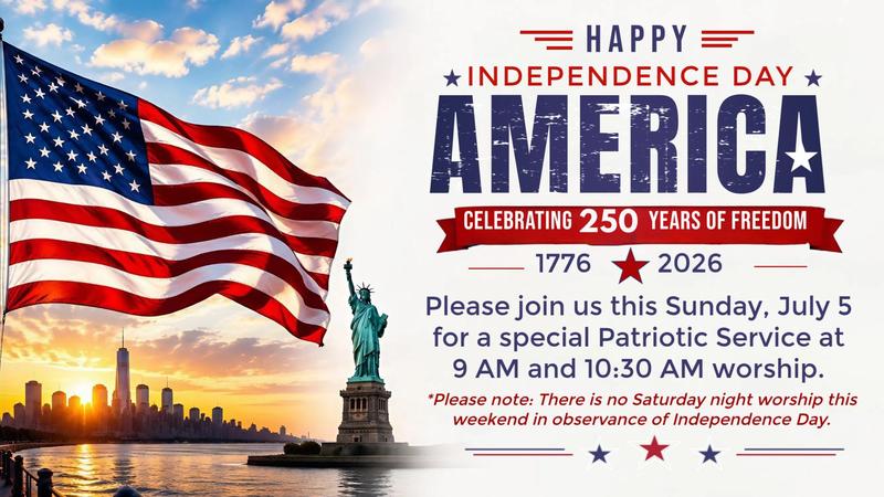 Celebrate our Nation - Sunday, July 5 Featured Photo