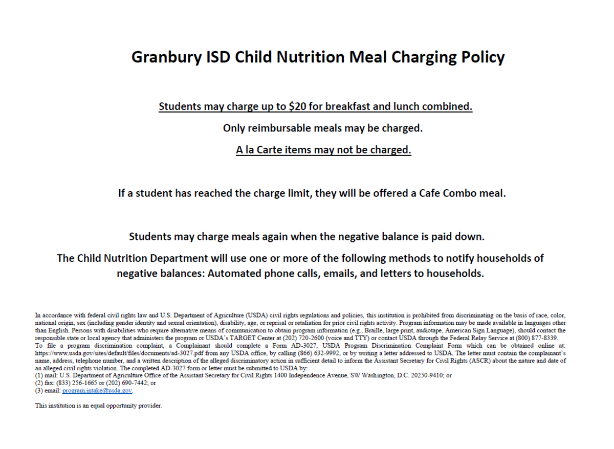 2024-2025 Charge Policy