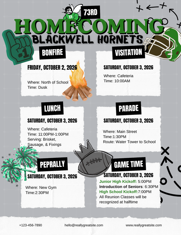 Homecoming Schedule of Events and Dress Up Days Featured Photo