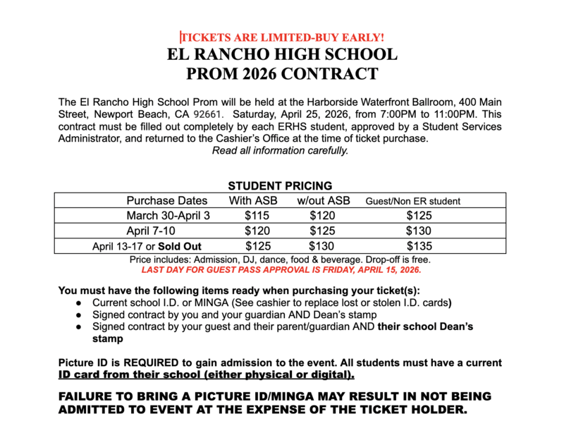 Prom Contract