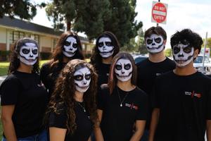 A group of Santa Fe High School students take part of the “living dead” during the school’s “Every 15 Minutes” program on April 1.