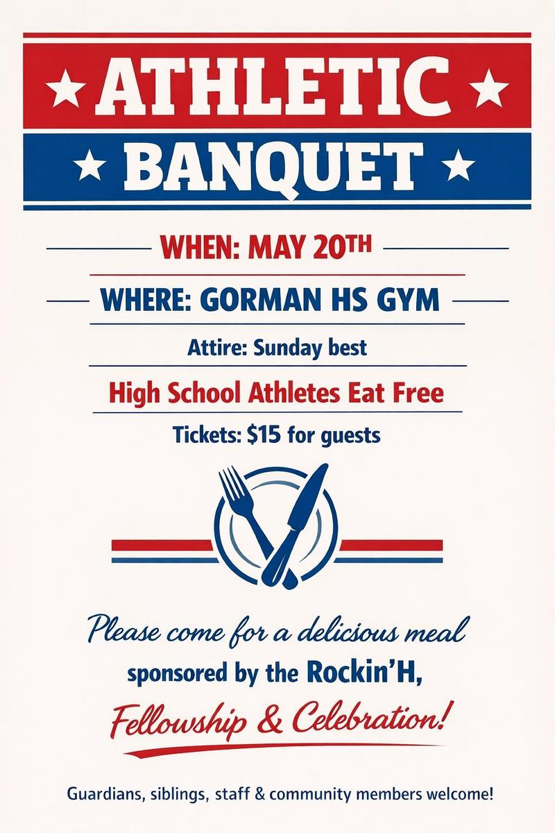 ATHLETIC BANQUET MAY 20TH Featured Photo
