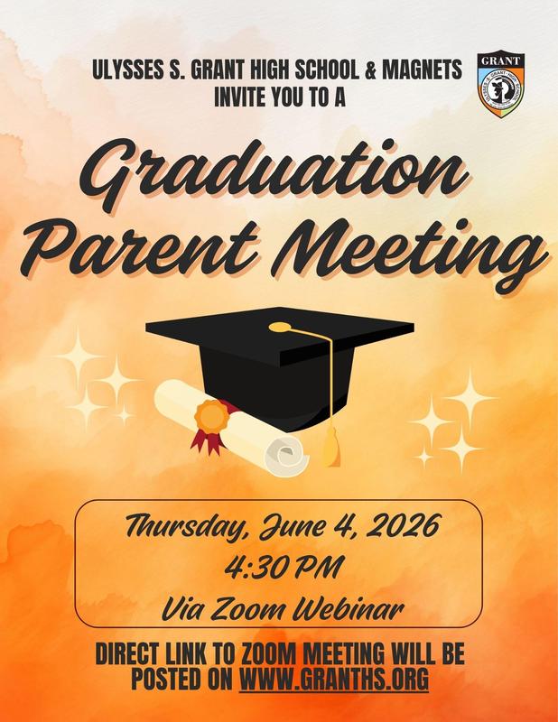 Graduation Parent Meeting - Thursday, June 4 @ 4:30 PM - Zoom link to be posted Featured Photo