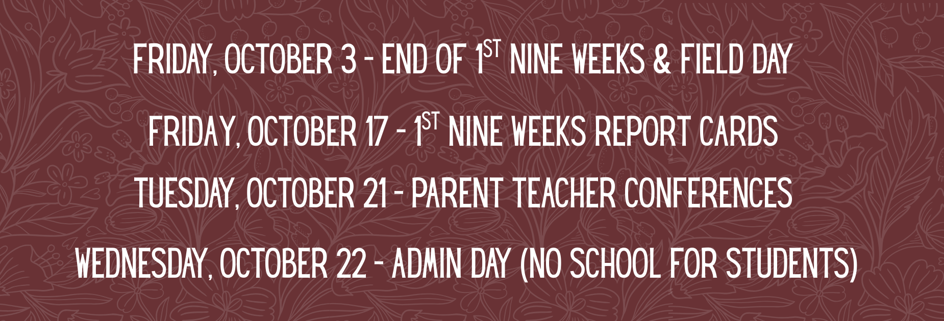 october dates