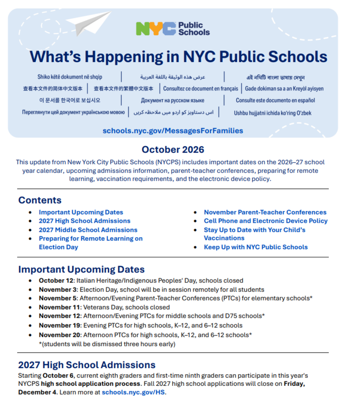 Backpack October Family Update Letter Featured Photo