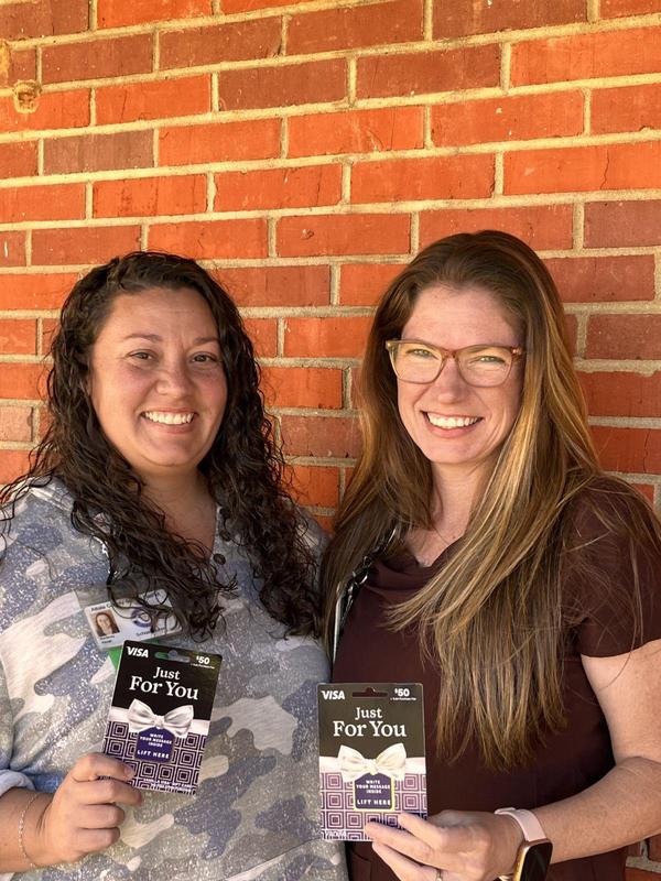 Kim Baugh-Staff of the Month Kristen Upchurch-Teacher of the Month