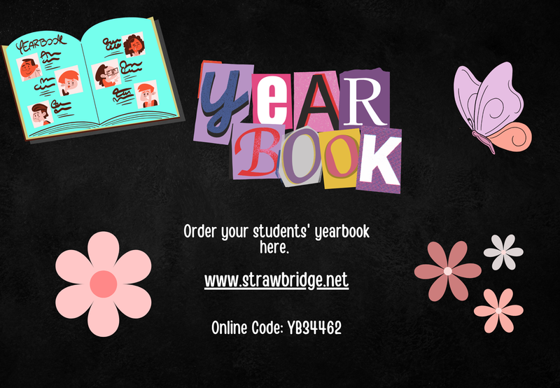 Yearbook order information for school year 2025-2026