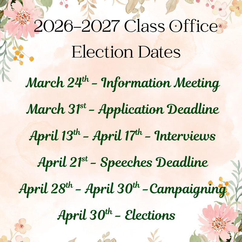 2026-2027 Class Office Election Dates Featured Photo