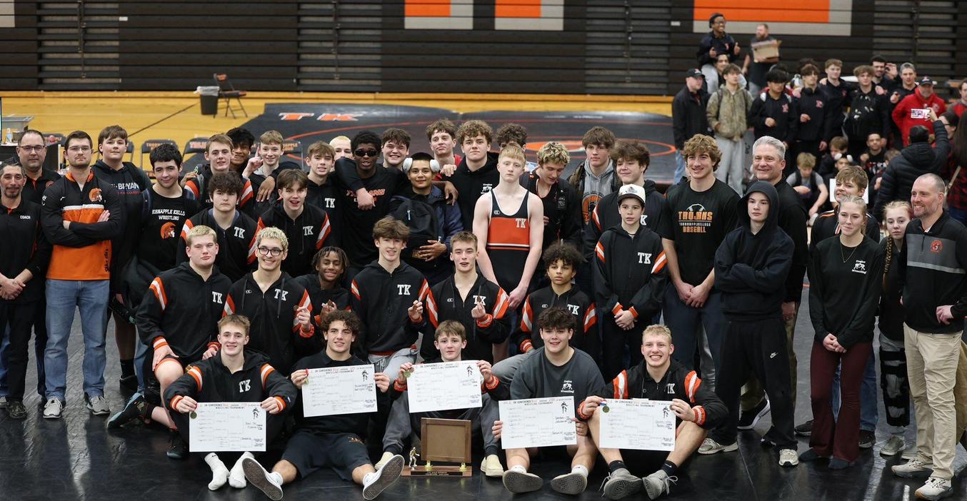 TKHS wrestlers win district championship.