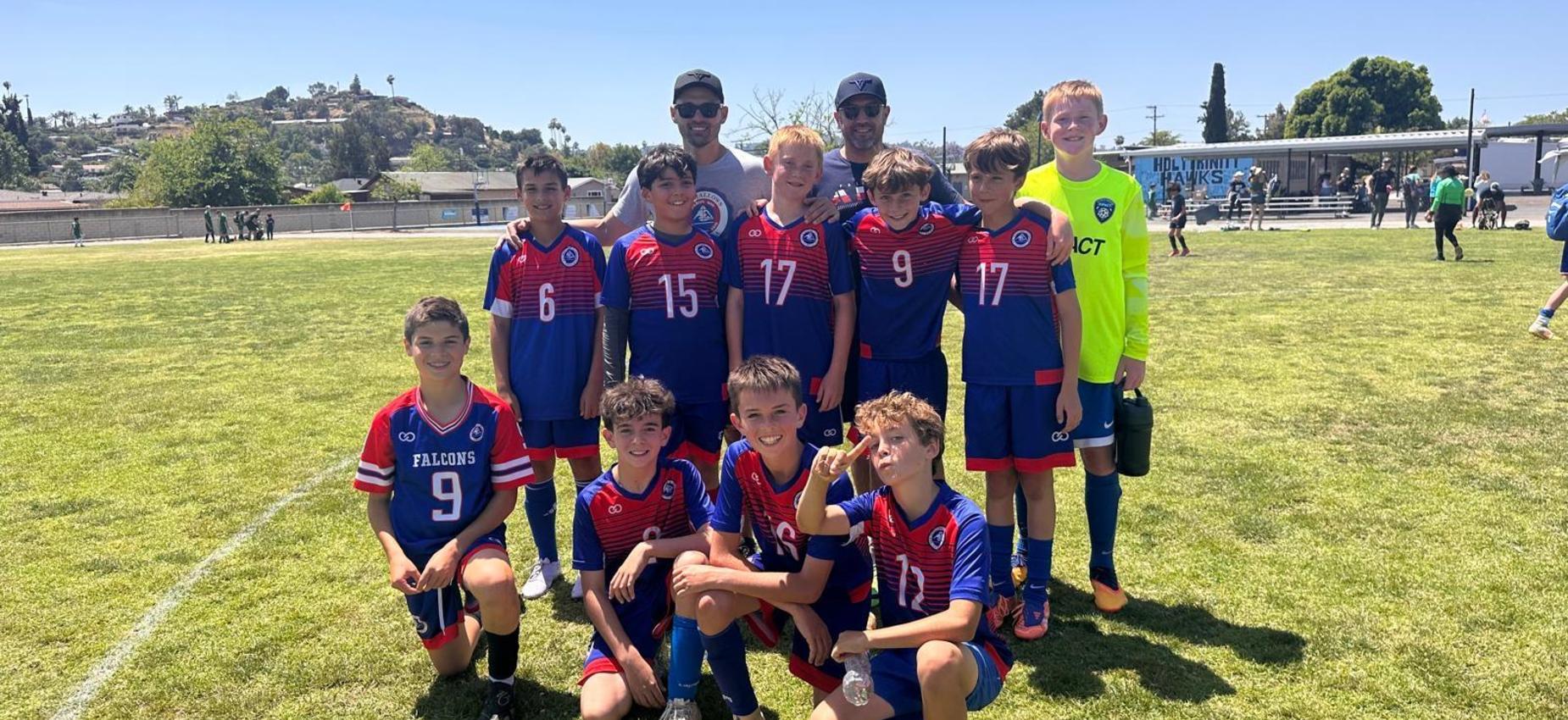 JV Boys Soccer Team poses after another win
