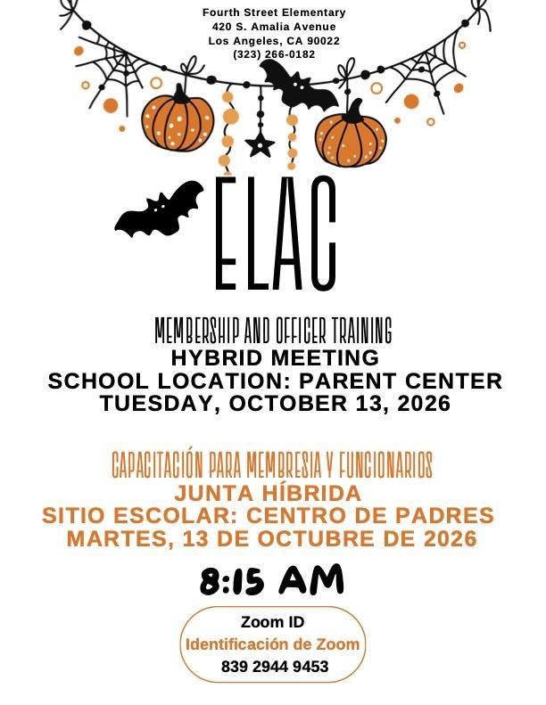 ELAC Membership and Officer Training