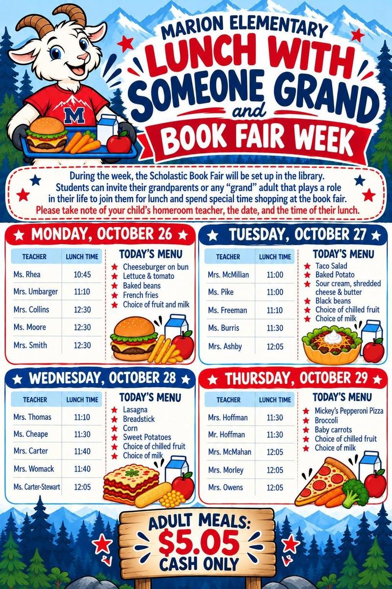 Lunch with Someone Grand Schedule and Menu
