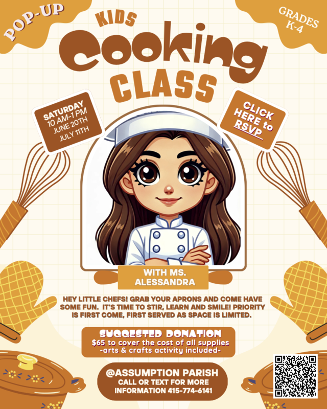 Pop-Up Kids Cooking Class at Assumption!