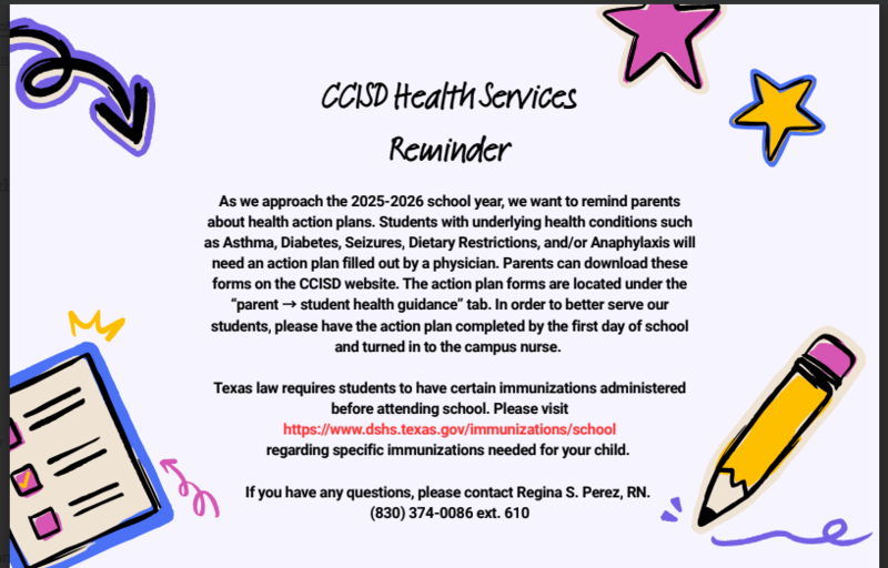 2025-26 CCISD Health Services Featured Photo
