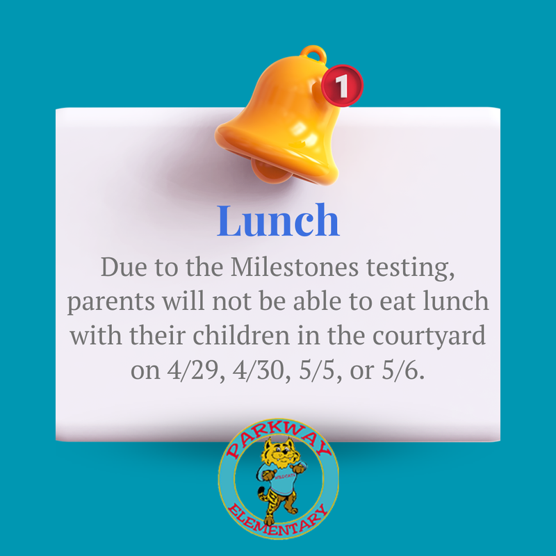 no lunch with students during testing
