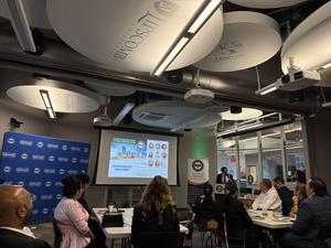 Attendees participate in the NAHCC Annual Business Membership Meeting at the Nashville Entrepreneur Center.