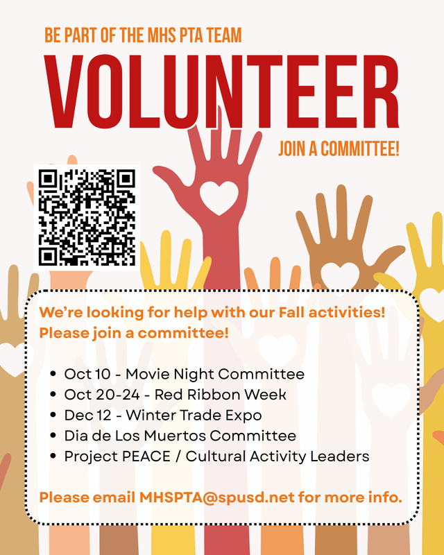 VOLUNTEERS NEEDED - Upcoming Events