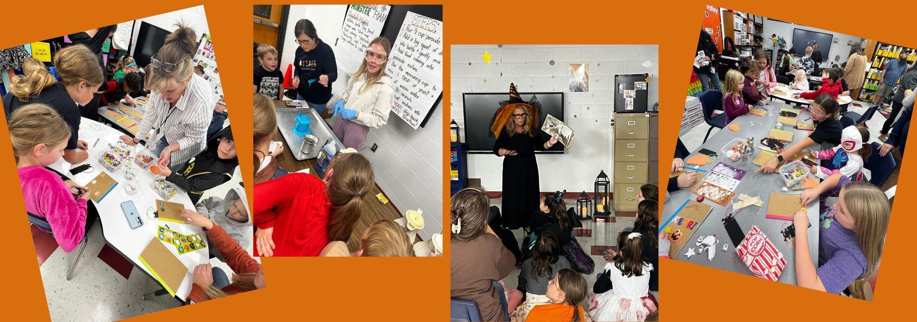Title I Fright Night activities included science experiments, crafts and spooky stories.