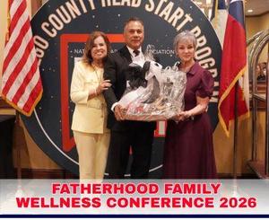 Photo of Azalia Rios, Fernando Castillo and Irma Pena at Fatherhood Conference held on Feb 27 2026 at the DoubleTree hotel in McAllen, TX