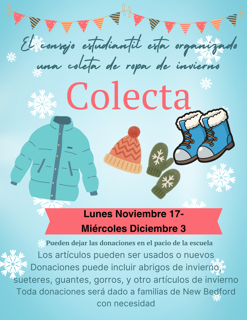 winter clothing dirve Spanish