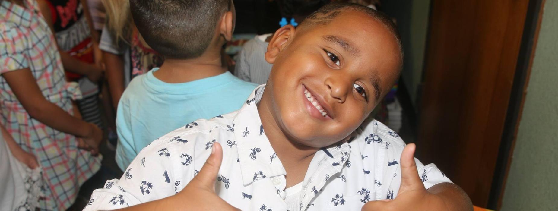 thumbs up from little boy