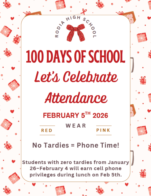 100 days of school celebration flyer