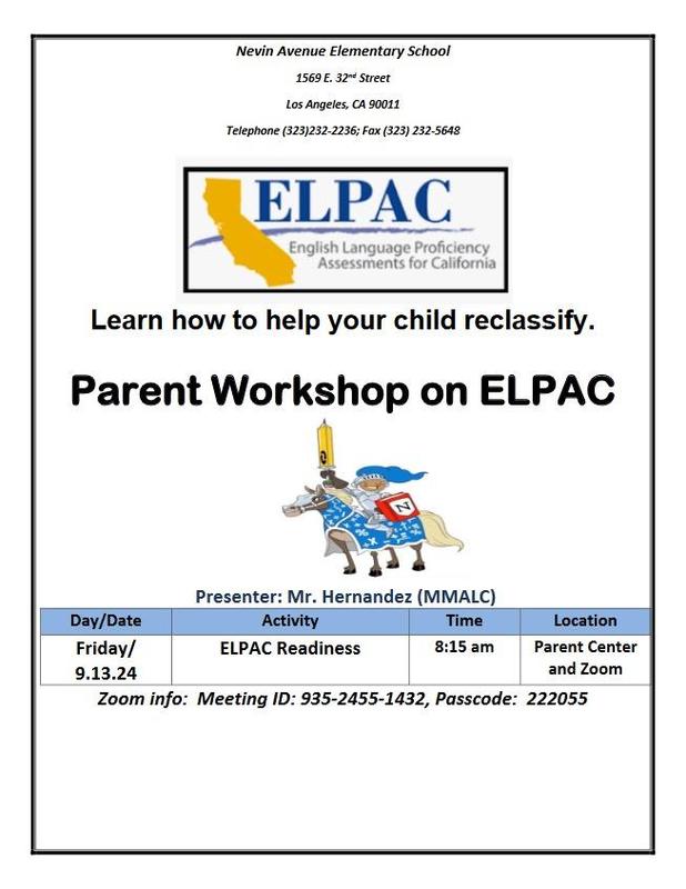 Parent Workshop on ELPAC