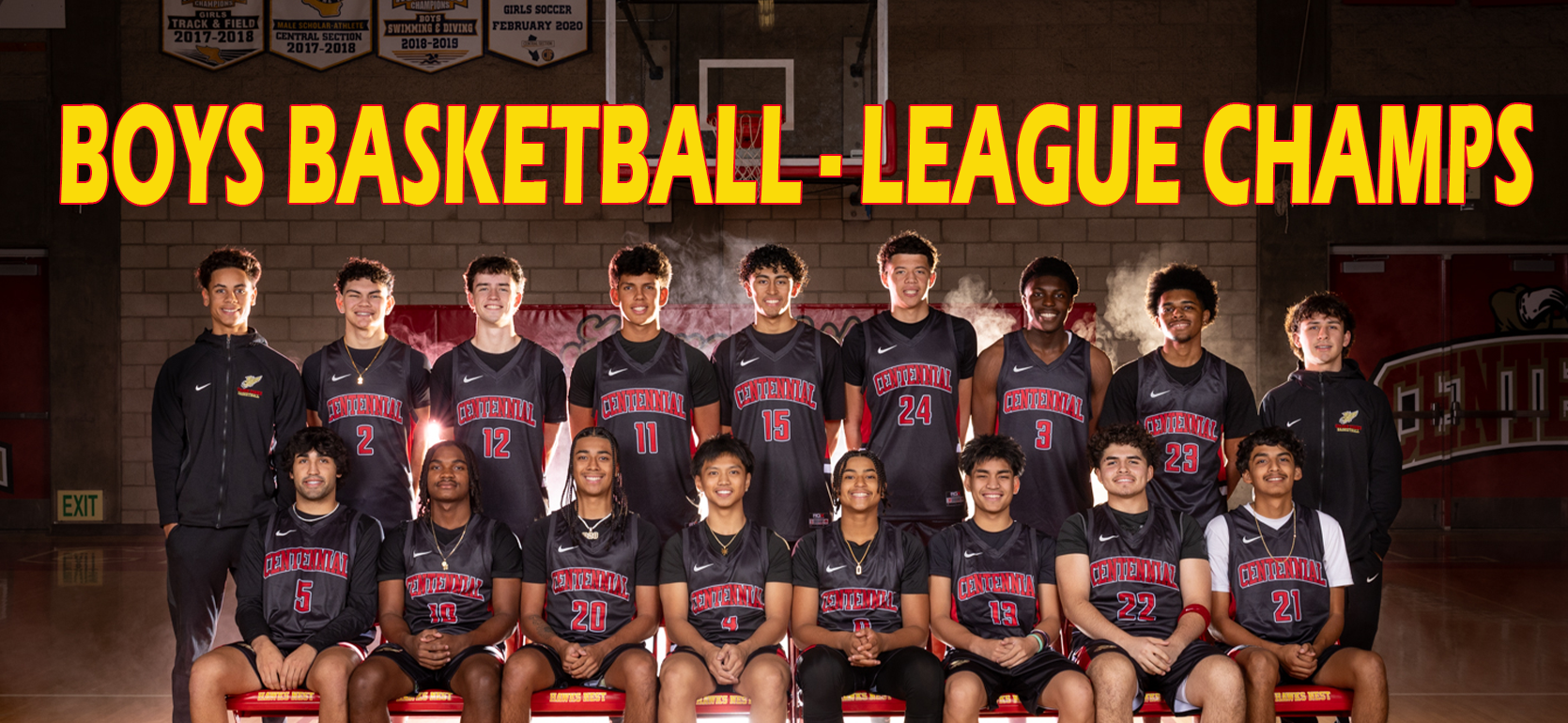 Boys Basketball Team - League Champions.