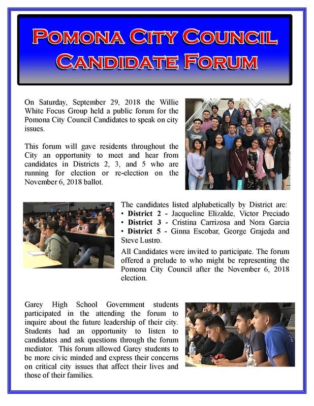 Pomona City Council Candidates Featured Photo