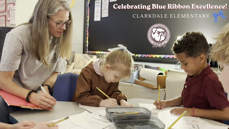 Clarkdale Elementary Students at Work With Their Teacher in Class