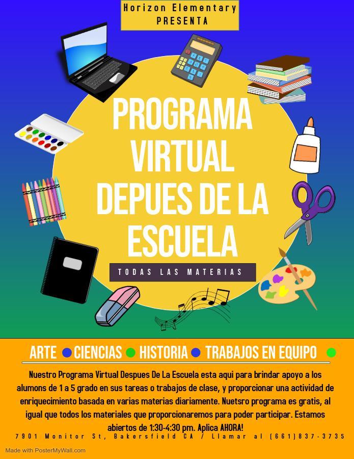 Virtual ASSP Horizon After School SUCCESS Program Horizon Elementary