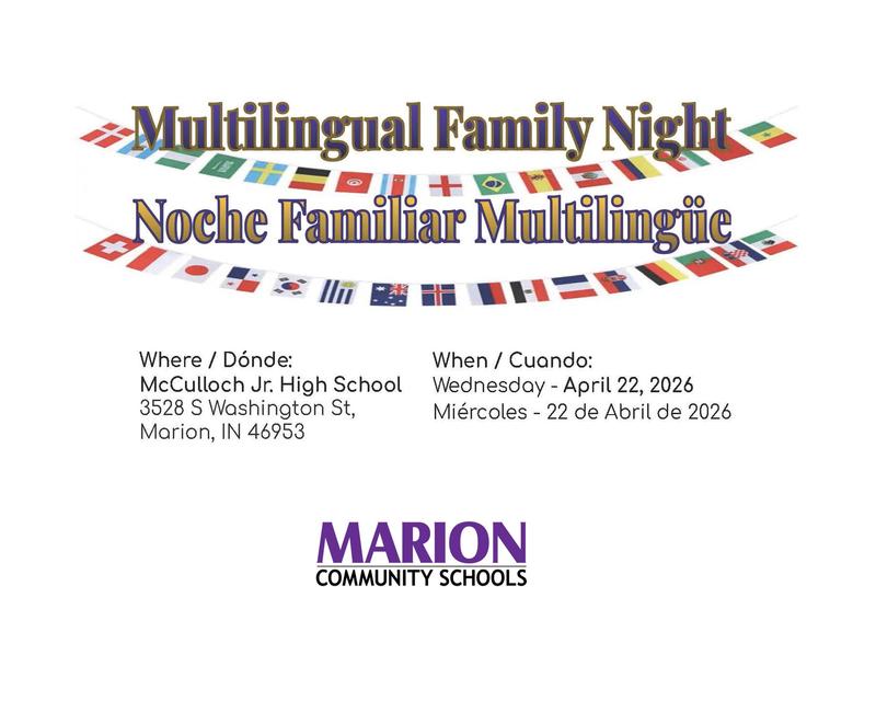 promo graphic - multilingual family night April 2026