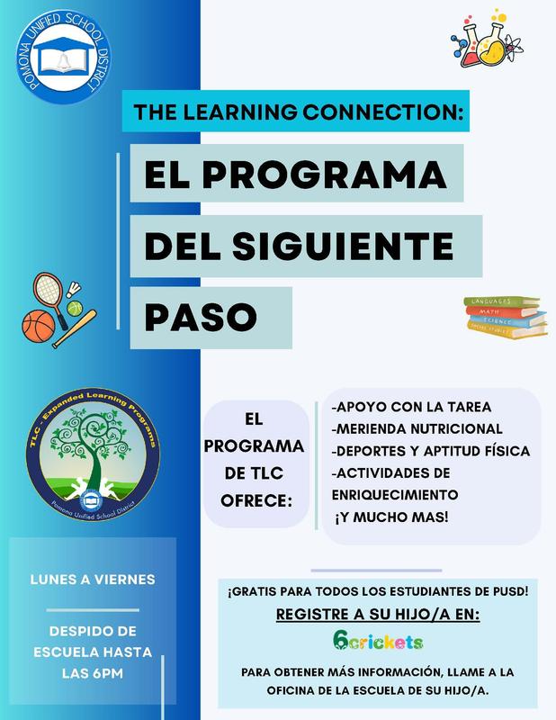 TLC Expanded Learning Flyers for the afterschool program