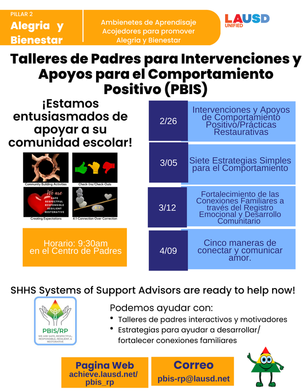 Parent workshops spanish