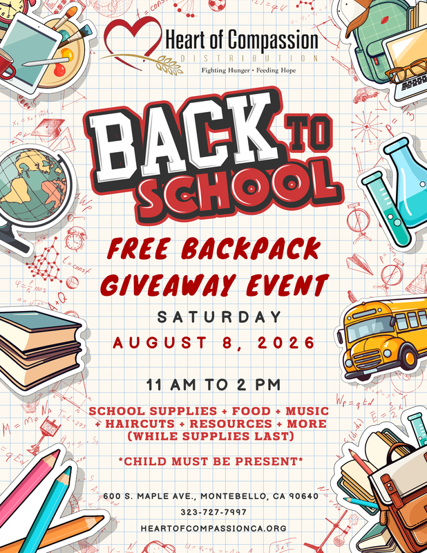 Free Backpack Giveaway Flyer