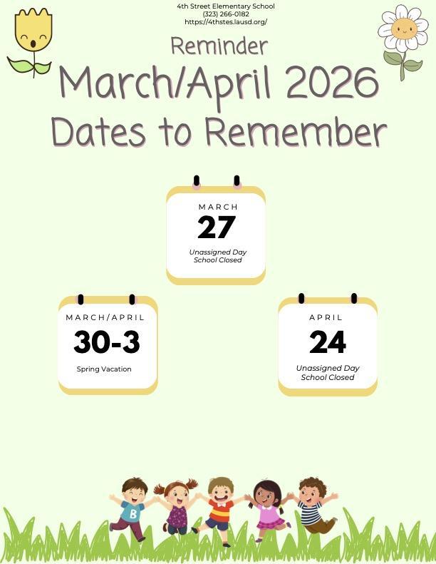 Dates to Remember