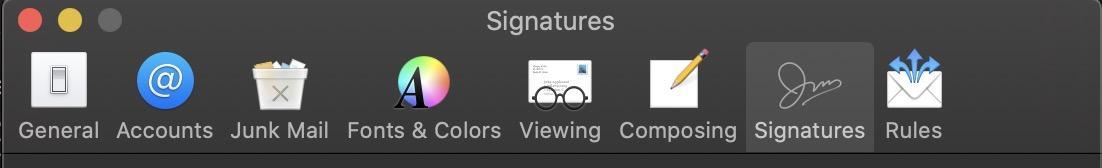 mac signature preferences