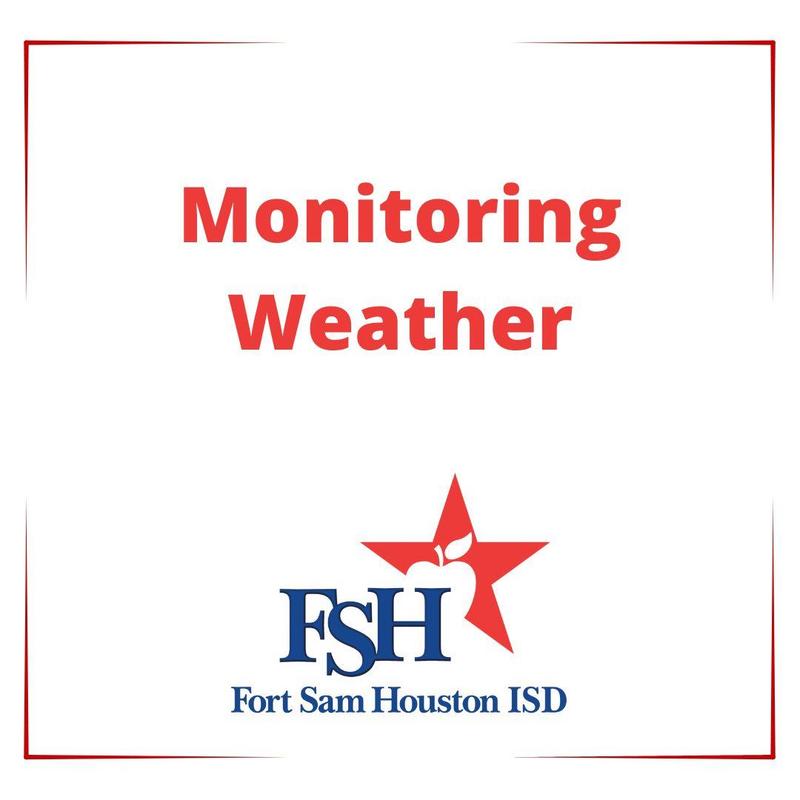 FSHISD Community,  FSHISD will monitor the weather forecast in our area for this upcoming mix of winter weather. Any updates will be shared through ParentSquare, our website and social media platforms.   Stay warm!