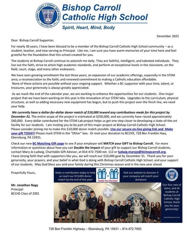 Double Your End of the Year Gift at BCCHS! Featured Photo