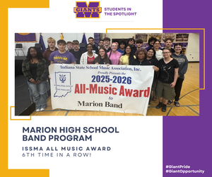 promo graphic - MHS band ISSMA All Music Award 2026