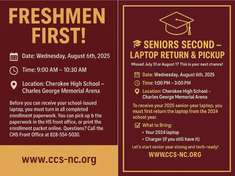 Freshemen First, Seniors Second flyer